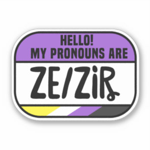 Etiqueta de nombre no binario trans de Cis Pronoun