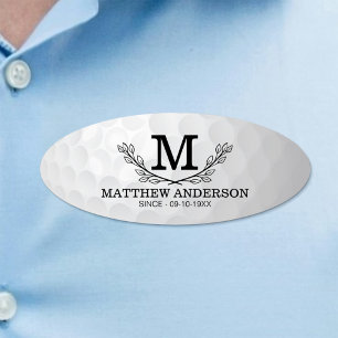 Etiqueta De Nombre Nombre del patrón de bola de golf personalizado Mo