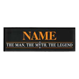Etiqueta De Nombre Nombre Personalizado El Hombre El Mito La Leyenda
