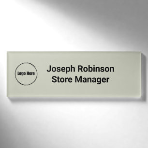 Etiqueta De Nombre Nombre personalizado Logotipo de logotipo Blanco