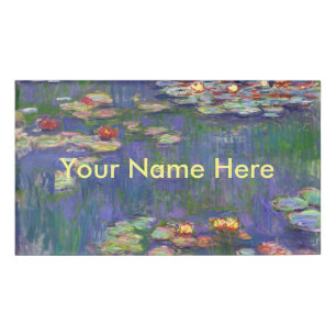 Etiqueta De Nombre Obras maestras de nenúfares de Monet