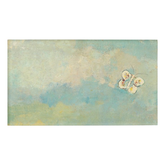 Etiqueta De Nombre Odilon Redon Butterflies Simbolismo de época Arte (Anverso)