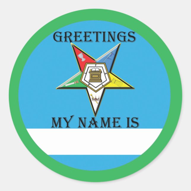 Etiqueta de nombre OES (Anverso)