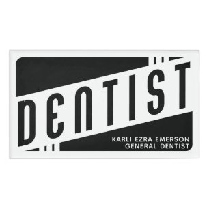 Etiqueta De Nombre Oficina dental