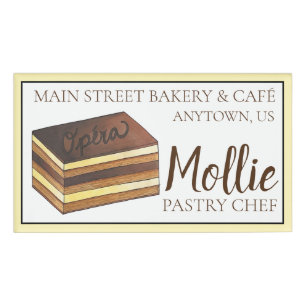 Etiqueta De Nombre Ópera pastelería pastelería pastelería francesa Pa