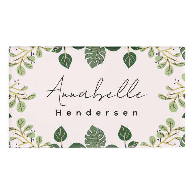 Etiqueta De Nombre Opulencia floral El elegante (Anverso)