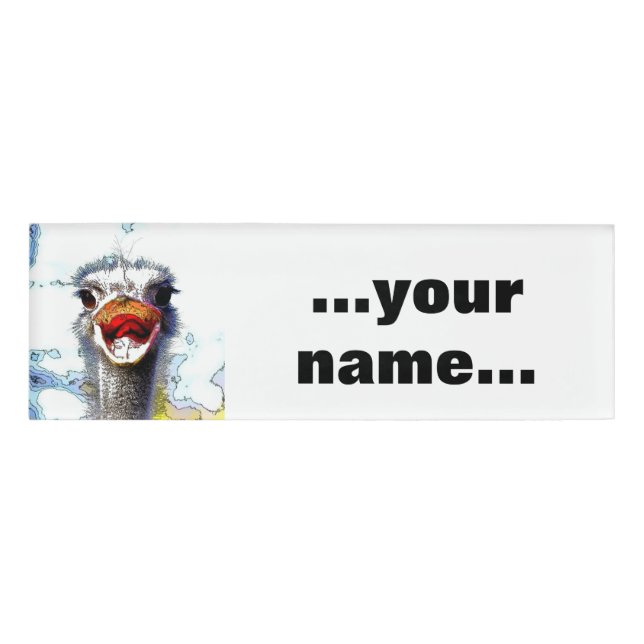 Etiqueta De Nombre Ostrich20150701 (Anverso)
