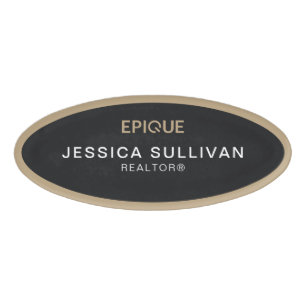 Etiqueta De Nombre Oval Nametag Epique Realty