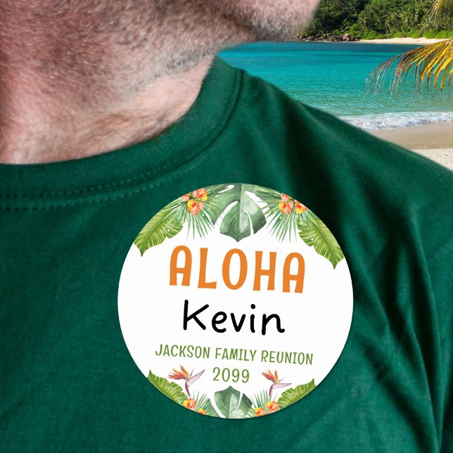 Etiqueta de nombre Palm Aloha de Reunión Tropical (Subido por el creador)