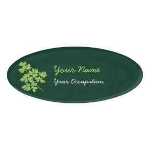 Etiqueta De Nombre Parsley Oval