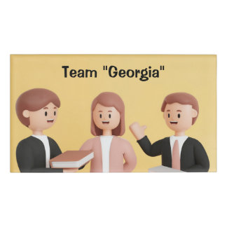 Etiqueta De Nombre Participante de grupo personalizado del equipo de