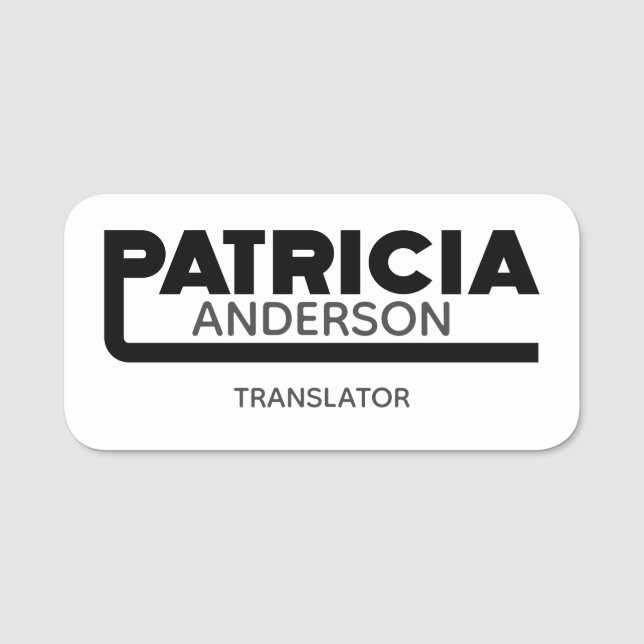Etiqueta de nombre Patricia (Anverso)