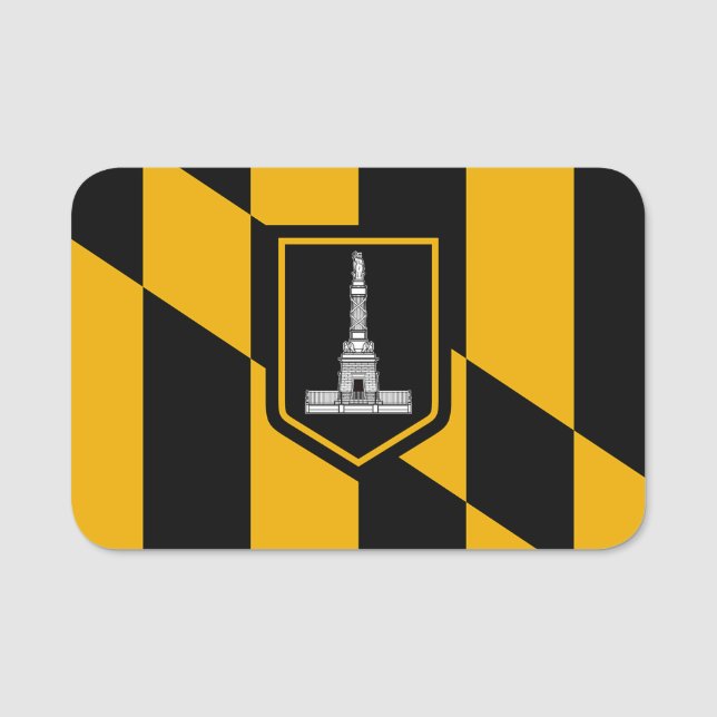 Etiqueta de nombre patriótico con bandera de Balti (Anverso)