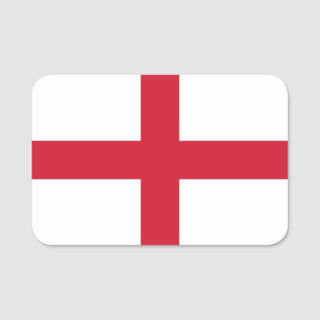 Etiqueta de nombre patriótico con bandera de Ingla (Anverso)