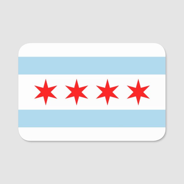 Etiqueta de nombre patriótico con bandera de la ci (Anverso)