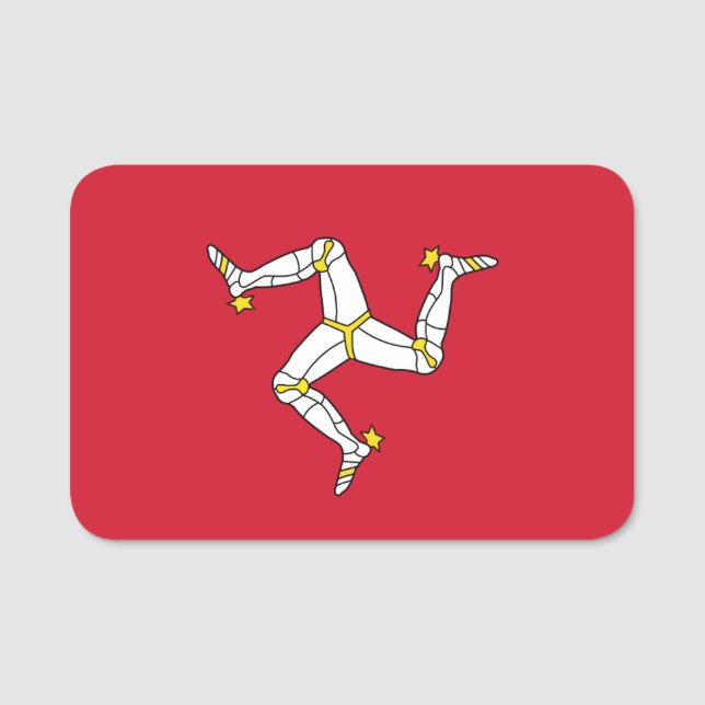 Etiqueta de nombre patriótico con bandera de la Is (Anverso)