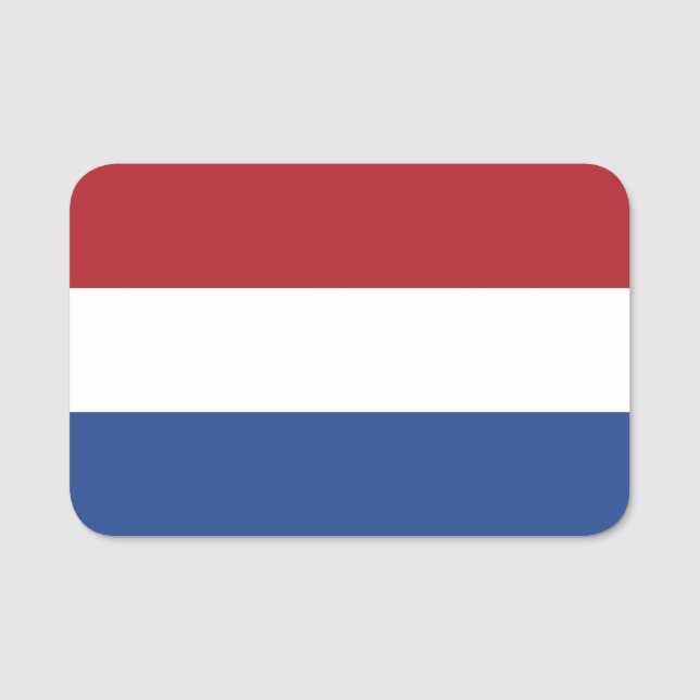 Etiqueta de nombre patriótico con bandera de los P (Anverso)