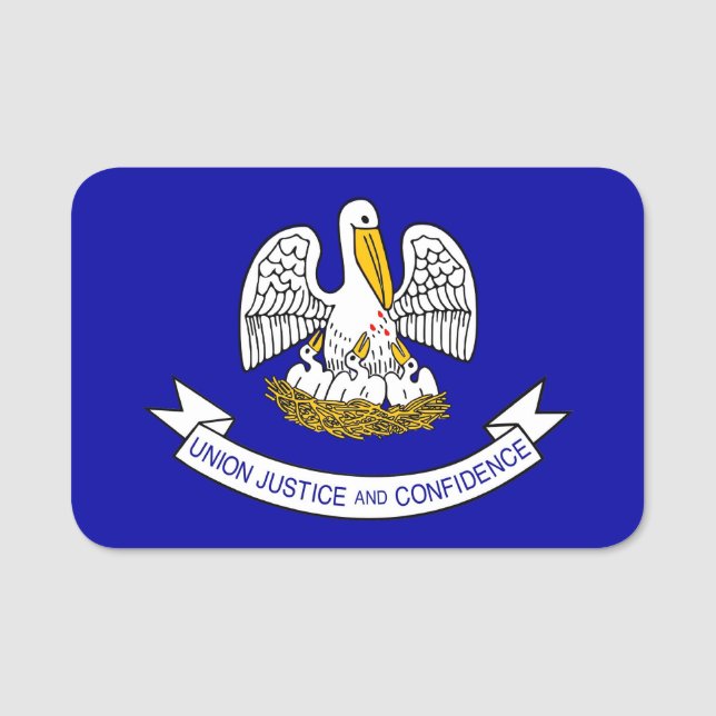 Etiqueta de nombre patriótico con bandera de Luisi (Anverso)