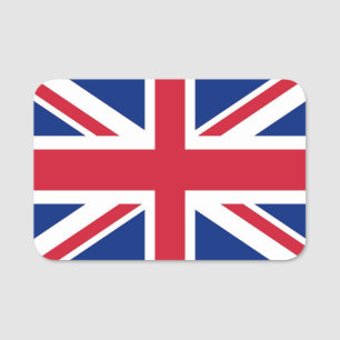 Etiqueta de nombre patriótico con bandera del Rein