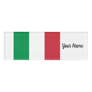 Etiqueta De Nombre Patriótico italiano de la bandera de Italia