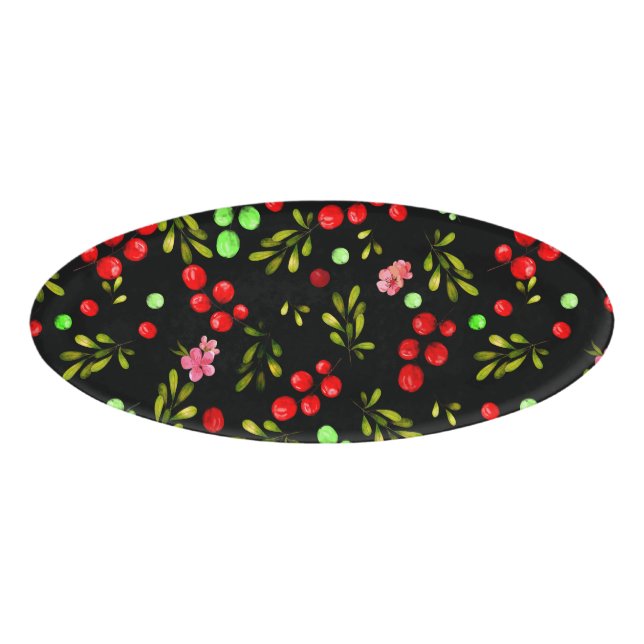 Etiqueta De Nombre Patrón de Berries (Anverso)