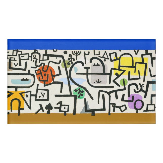 Etiqueta De Nombre Paul Klee Rich Harbor Abstrae Expressionismo (Anverso)