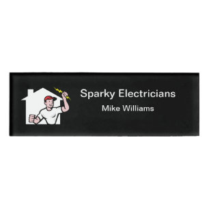 Etiqueta De Nombre Personal de campo del electricista