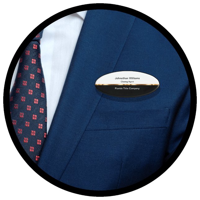 Etiqueta De Nombre Personal de Classy Real Estate Title Company (Subido por el creador)