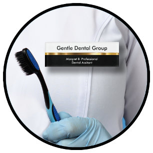 Etiqueta De Nombre Personal de la oficina de dentista