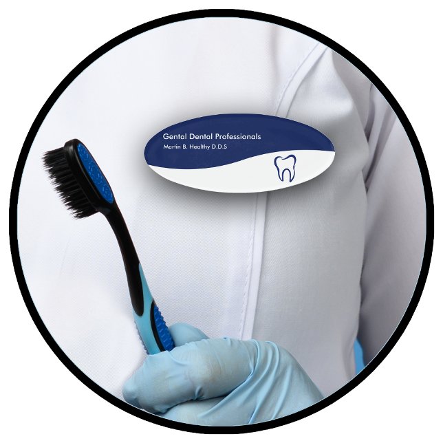 Etiqueta De Nombre Personal de la Oficina de Dentistas (Subido por el creador)