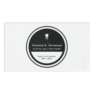 Etiqueta De Nombre Personalizable Dentistry Circle
