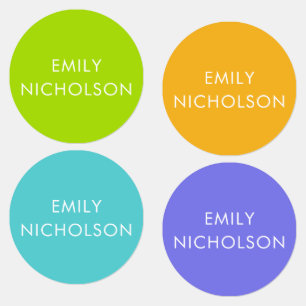 Etiqueta de nombre personalizada colorida minimali