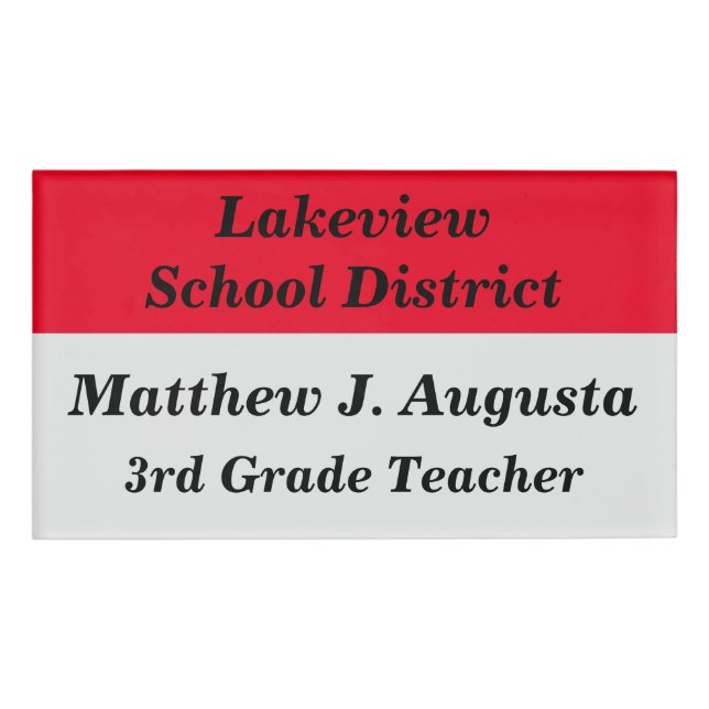 Etiqueta de nombre personalizada con espalda magné (Anverso)