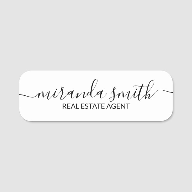 Etiqueta de nombre personalizada profesional moder (Anverso)