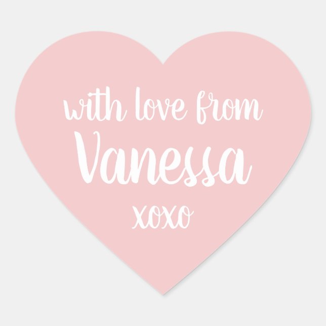 Etiqueta de nombre personalizada rosa (Anverso)