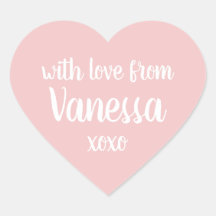 Etiqueta de nombre personalizada rosa