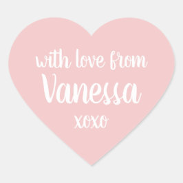 Etiqueta de nombre personalizada rosa