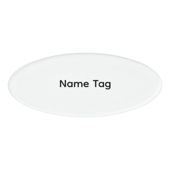 Etiqueta de nombre personalizada simple (Anverso)