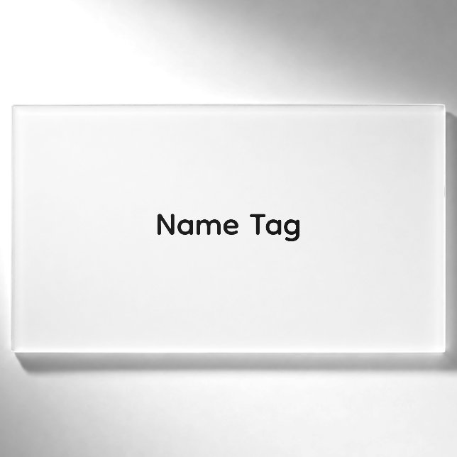 Etiqueta de nombre personalizada simple (Anverso)
