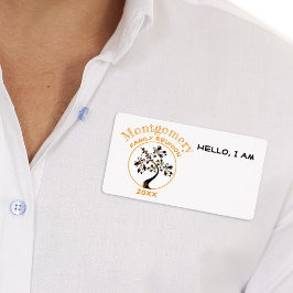 Etiqueta de nombre personalizado de árbol moderno 