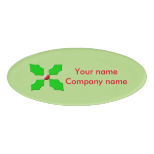 Etiqueta de nombre personalizado de Feliz Navidad 