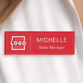 Etiqueta De Nombre Personalizado Logotipo Empleado