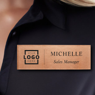 Etiqueta De Nombre Personalizado Logotipo Empleado
