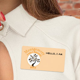 Etiqueta de nombre personalizado Naranja de árbol 