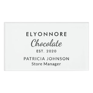 Etiqueta De Nombre Personalizado Personal Staff de Marca de Chocolate