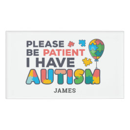 Etiqueta De Nombre Personalizado Tengo ID de autismo