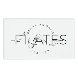 Etiqueta De Nombre Pilates Poses en Palabra de Pilates
