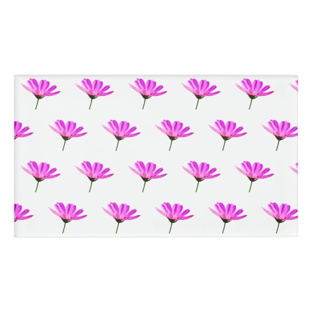 Etiqueta De Nombre Pink Daisy (Anverso)