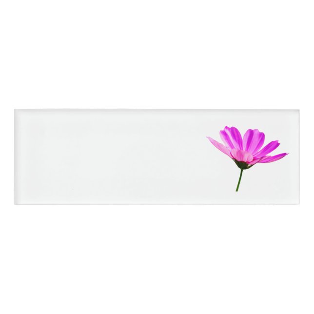 Etiqueta De Nombre Pink Daisy (Anverso)