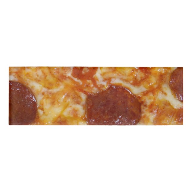 Etiqueta De Nombre Pizza de salchichones (Anverso)